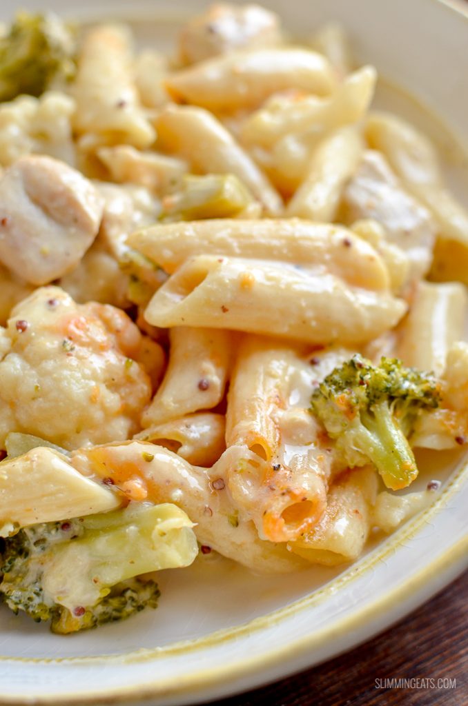 Chicken, Broccoli and Cauliflower Pasta Bake Slimming Eats