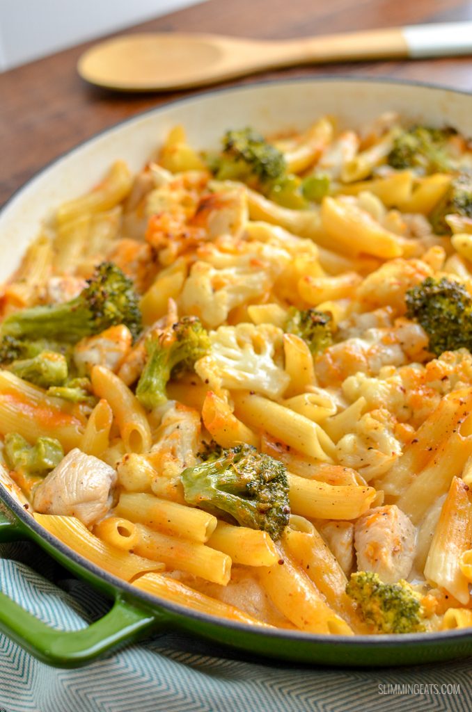 Chicken, Broccoli and Cauliflower Pasta Bake Slimming Eats
