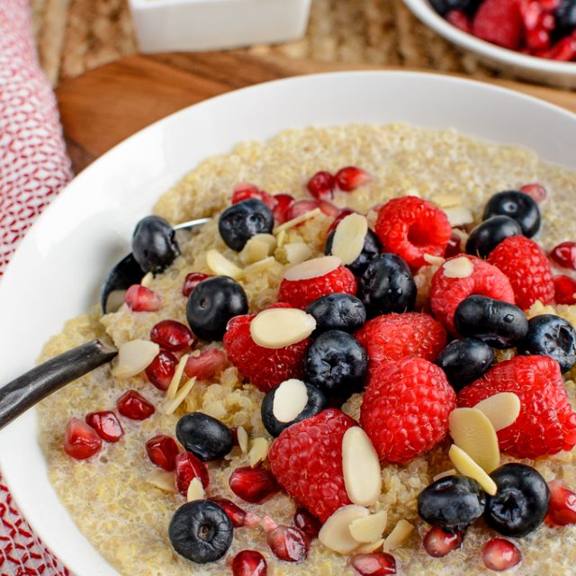 Coconut Quinoa Pudding Breakfast Bowl Slimming Eats