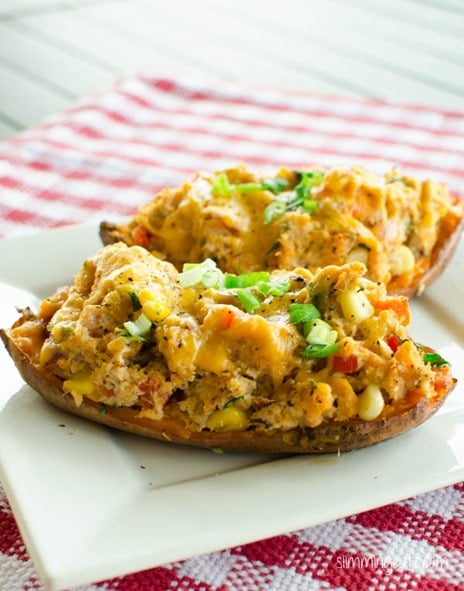 Crab Stuffed Sweet Potato - Gluten Free, Slimming Eats and Weight Watchers friendly