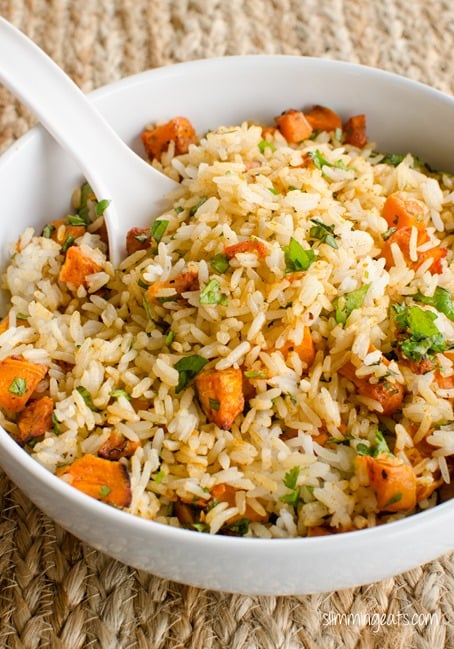 Roasted Butternut Squash Rice - Gluten Free, Dairy Free, Slimming Eats and Weight Watchers friendly