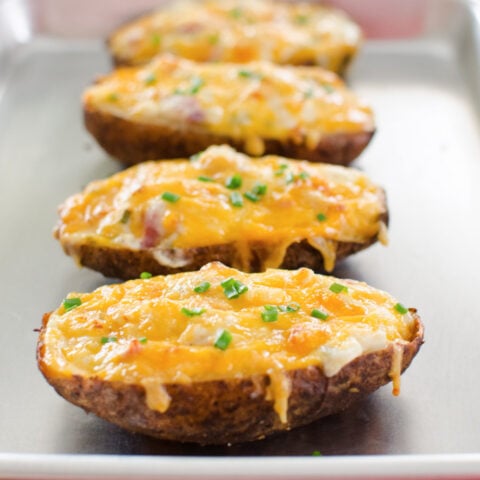 Cheddar and Bacon Twice Baked Potatoes