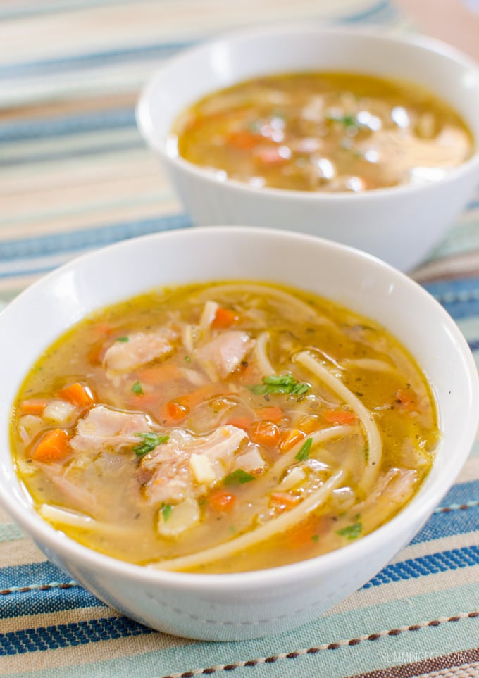 Slimming Eat Chicken Noodle Soup - gluten free, dairy free, paleo, whole30, Slimming Eats and Weight Watchers friendly Slimming Eat Chicken Noodle Soup - gluten free, dairy free, paleo, whole30, Slimming Eats and Weight Watchers friendly