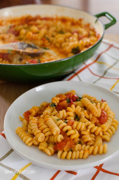 Cherry Tomato and Basil Pasta - Slimming Eats and Weight Watchers friendly