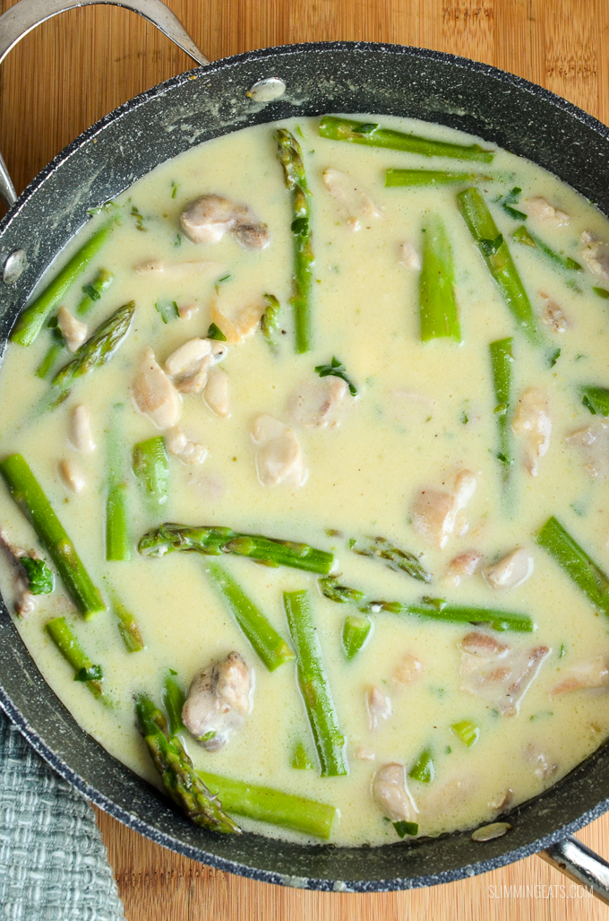 Slimming Eats Low Syn Chicken and Asparagus No Pastry Pie - gluten free, Slimming Eats and Weight Watchers friendly