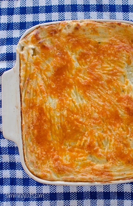 Cheesy Topped Fish Pie - Gluten Free, Slimming Eats, Weight Watchers friendly