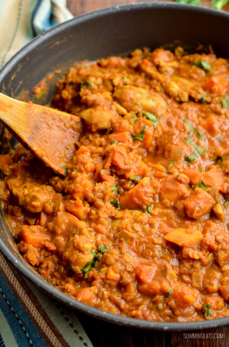 Syn Free Chicken, Sweet Potato and Lentil Curry Slimming Eats