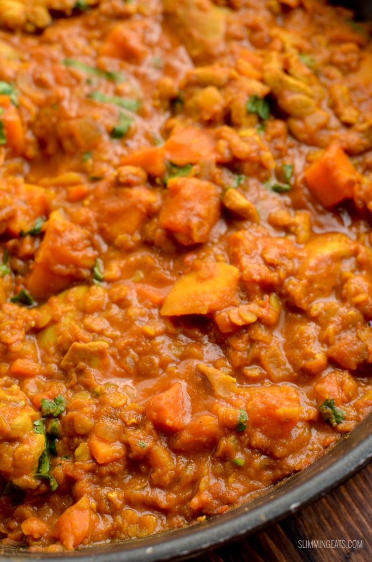 Syn Free Chicken, Sweet Potato and Lentil Curry Slimming Eats