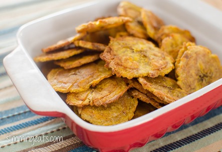 Baked Tostones - Dairy Free, Gluten Free, Slimming World, Weight Watchers, Paleo and Whole30 friendly