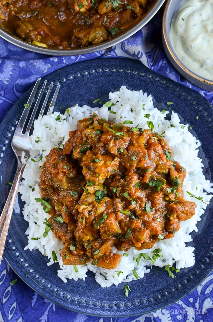 Slimming Eats Chicken and Eggplant Curry - gluten free, dairy free, paleo, Slimming and Weight Watchers friendly