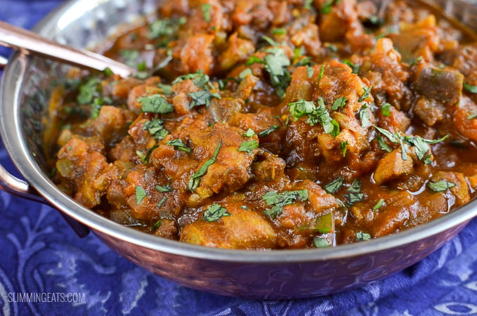 Slimming Eats Chicken and Eggplant Curry - gluten free, dairy free, paleo, Slimming World and Weight Watchers friendly