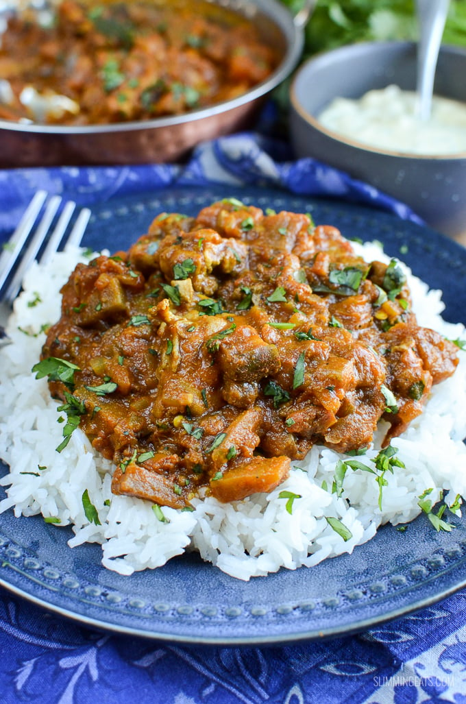 Slimming Eats Chicken and Eggplant Curry - gluten free, dairy free, paleo, Slimming World and Weight Watchers friendly