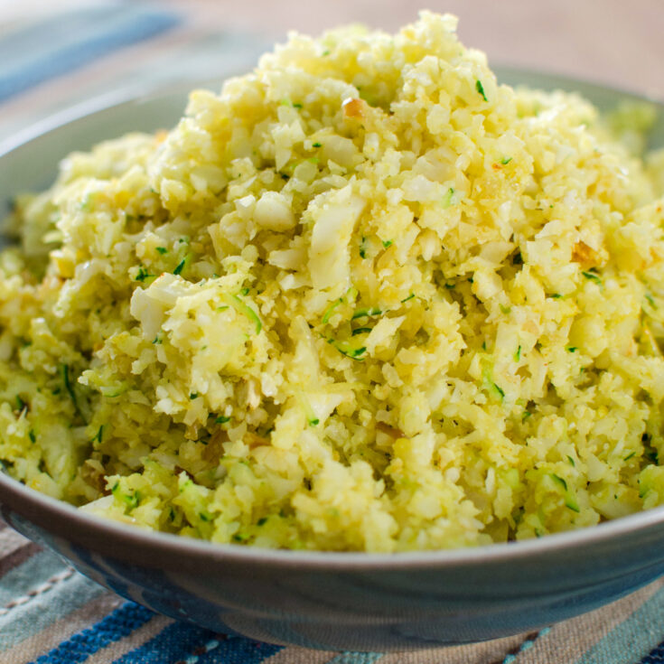 Low Carb Cauliflower and Zucchini Rice
