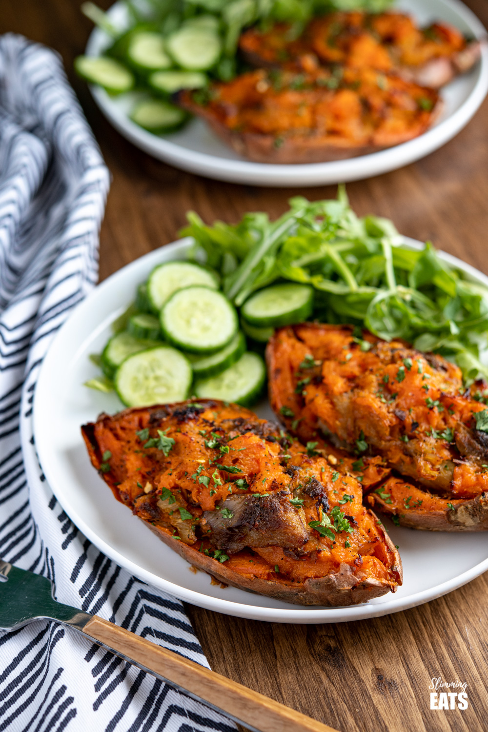 Double Baked Smoked Mackerel Stuffed Sweet Potato Slimming Eats