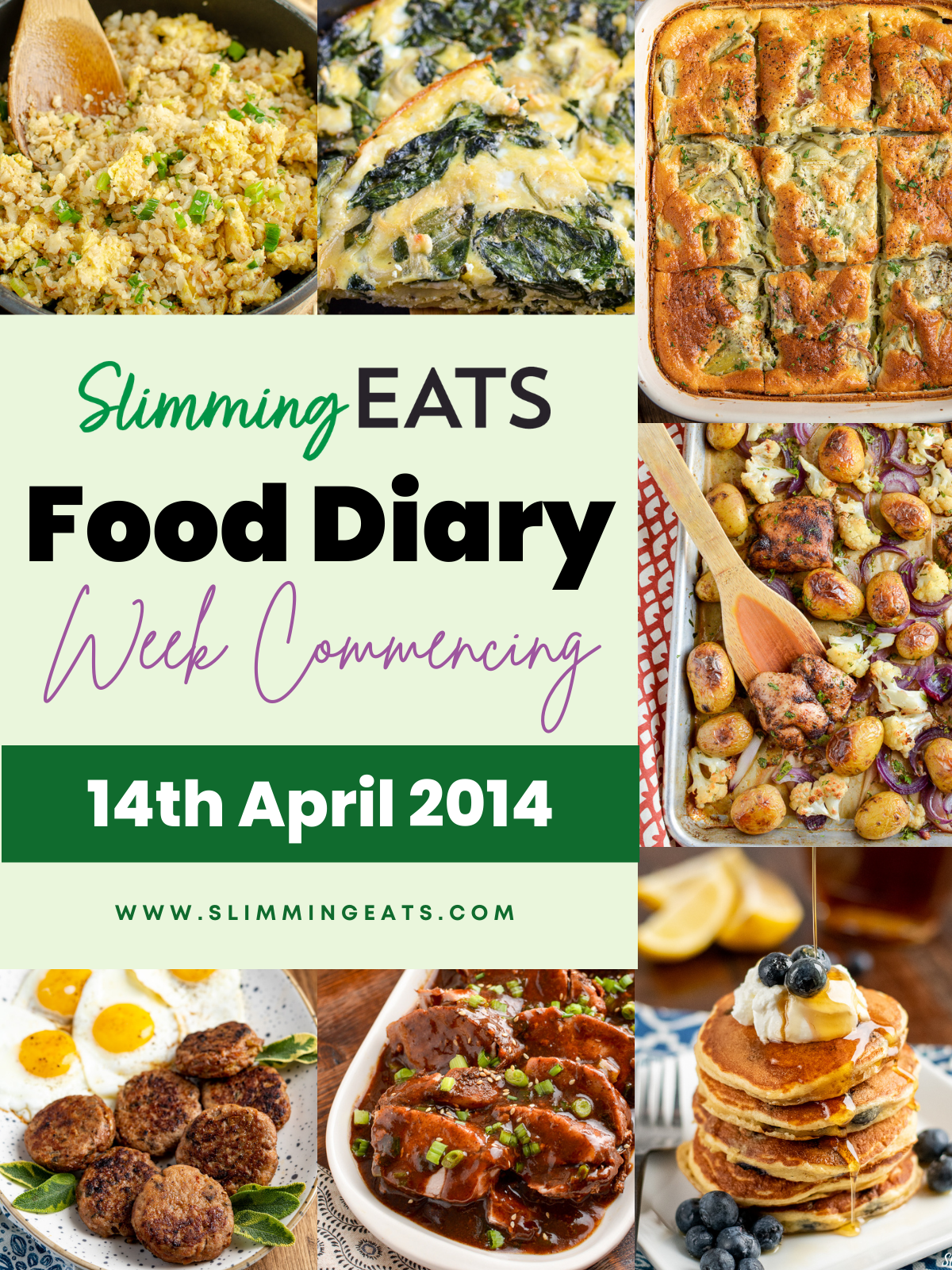 Slimming Eats Food Diary week commencing 14th April 2014