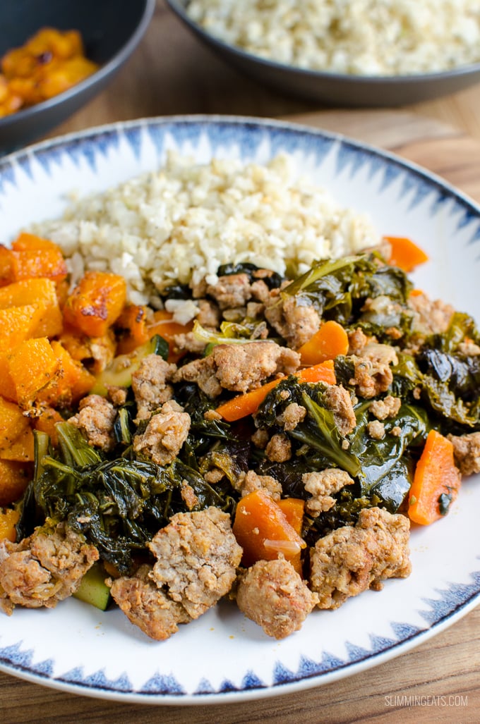 Slimming Eats Pork and Collard Greens - gluten free, dairy free, paleo, Slimming Eats and Weight Watchers friendly