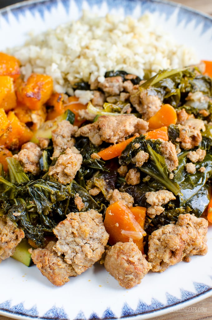 Slimming Eats Pork and Collard Greens - gluten free, dairy free, paleo, Slimming Eats and Weight Watchers friendly