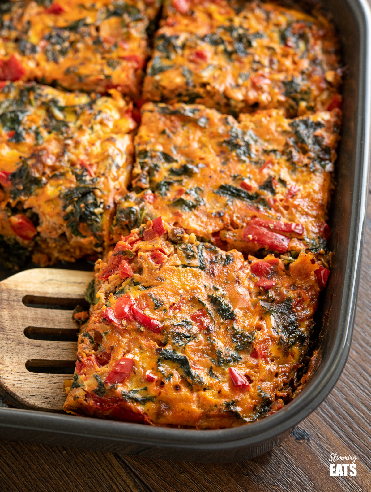 Breakfast Layered Crustless Quiche Slimming Eats