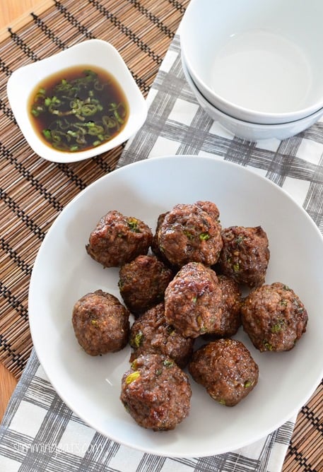Slimming Eats - Asian Chicken Meatballs - gluten free, dairy free, paleo, whole30, Slimming World and Weight Watchers friendly