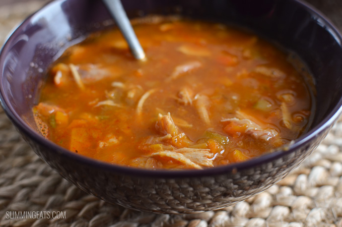 Slimming Eats  Chicken and Vegetable Soup - gluten free, dairy free, paleo, whole30, Instant Pot, Slimming Eats and Weight Watchers friendly