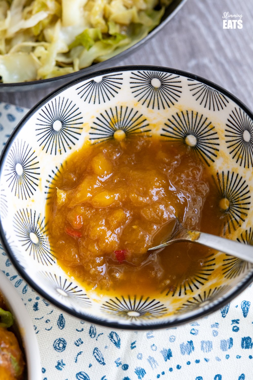 spicy mango sauce in bowl