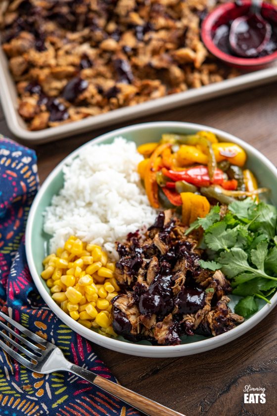 Slow Cooker Pulled Pork with Blueberry BBQ sauce Slimming Eats