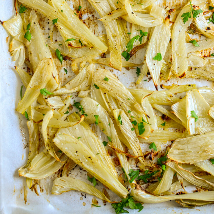 Lemon and Garlic Roasted Fennel
