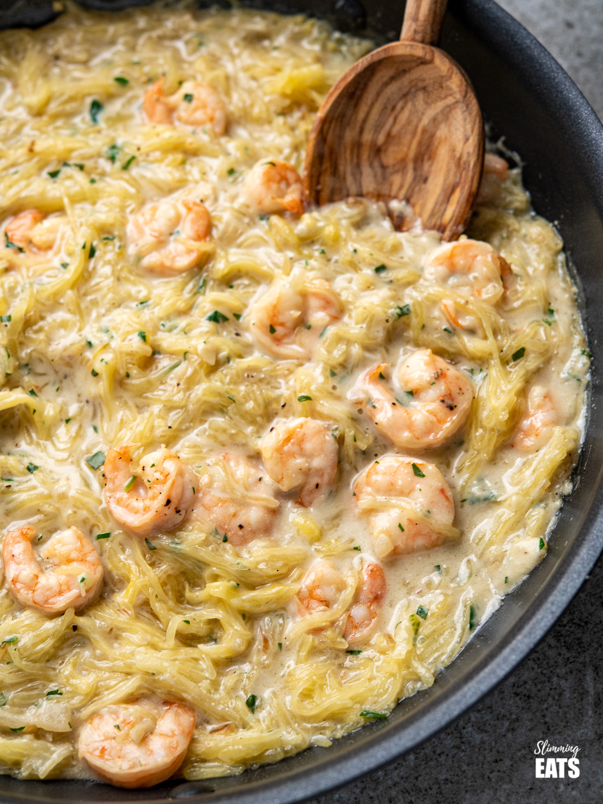 Dairy Free Shrimp Spaghetti Squash Alfredo Slimming Eats Recipe