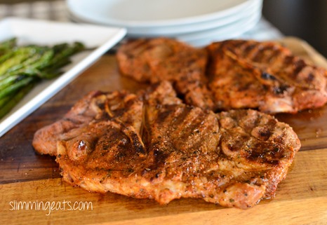 Grilled BBQ Pork Chops - Gluten Free, Dairy Free, Slimming Eats, Weight Watchers and Paleo friendly