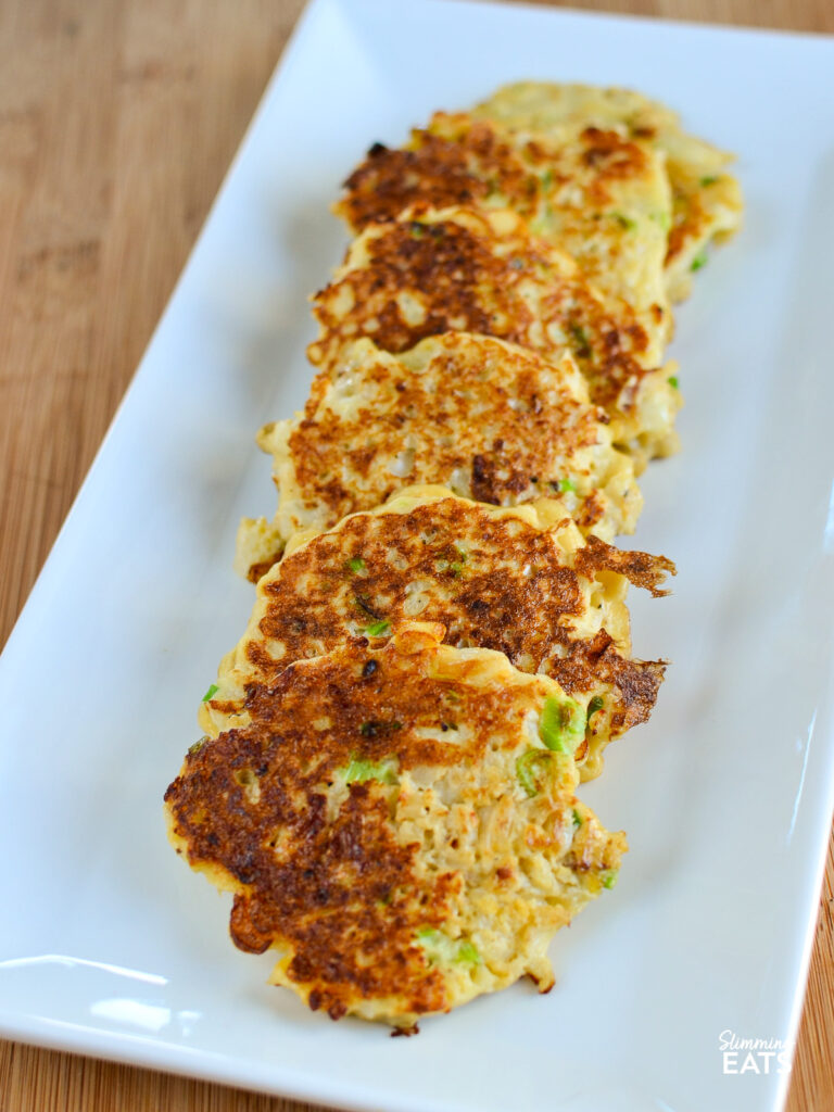 Cauliflower and Spring Onion Fritters Slimming Eats