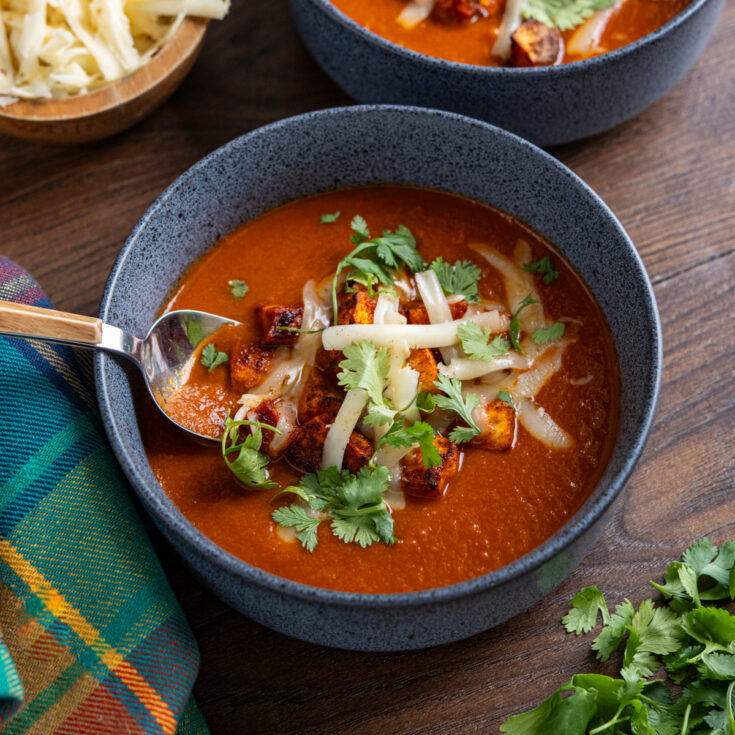 Spicy Eggplant and Tomato Soup