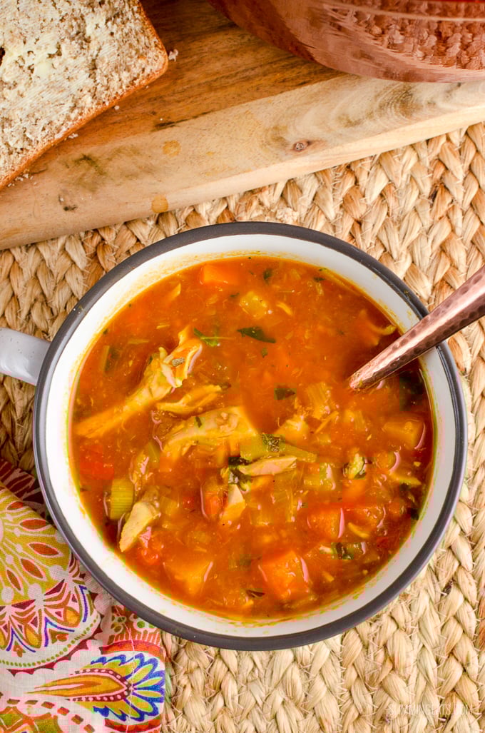 Slimming Eats Spicy Chicken and Vegetable Soup - gluten free, dairy free, instant pot, paleo, Slimming Eats and Weight Watchers friendly