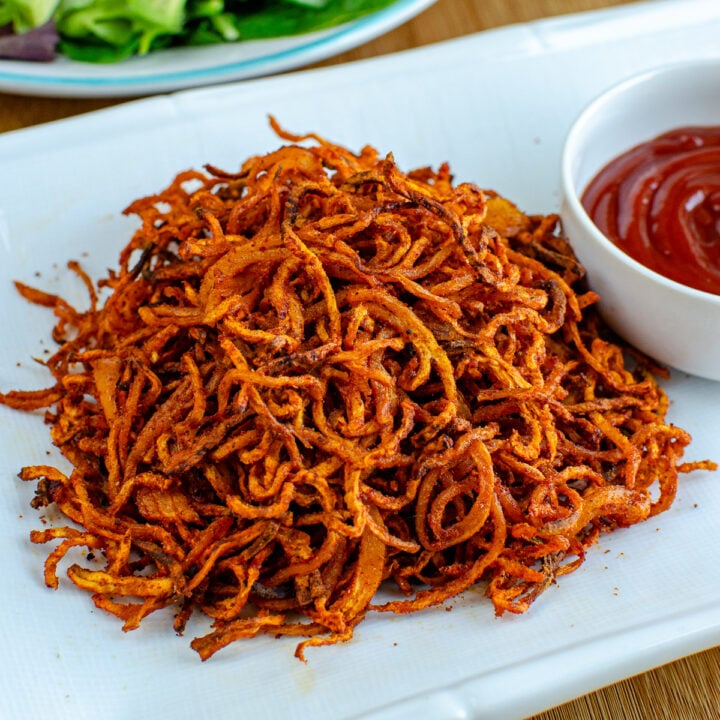 Spiralized Seasoned Swede Fries