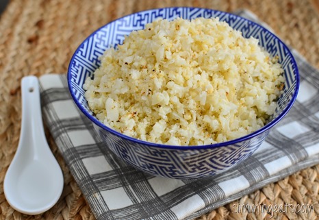 Slimming Eats Roasted Cauliflower Rice - Gluten Free, Dairy Free, Whole30, Paleo, Slimming Eats, Vegetarian and Weight Watchers friendly