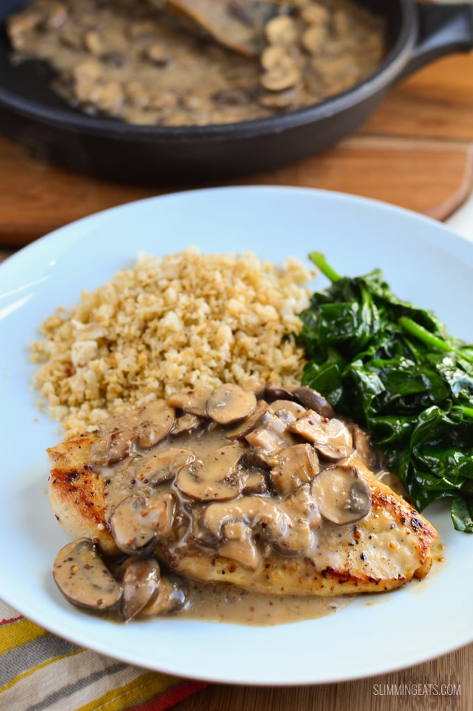 Slimming Eats Chicken with Creamy Mushroom Sauce - gluten free, dairy free, paleo, Whole30, Slimming Eats and Weight Watchers friendly Slimming Eats Chicken with Creamy Mushroom Sauce - gluten free, dairy free, paleo, Whole30, Slimming Eats and Weight Watchers friendly