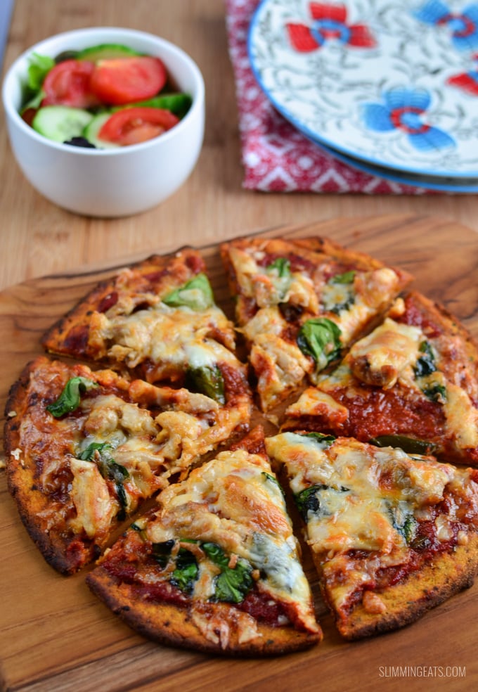 Slimming Eats Sweet Potato Pizza Crust - gluten free, dairy free, vegetarian, Paleo, Slimming Eats and Weight Watchers friendly