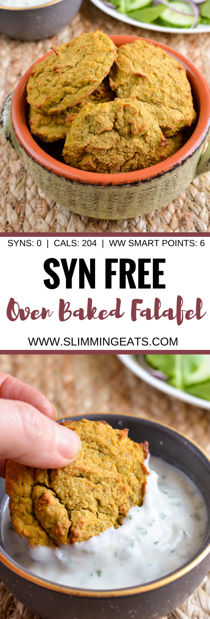 Slimming Eats Oven Baked Falafel - Gluten Free, Dairy Free, Vegetarian, Slimming World and Weight Watchers friendly