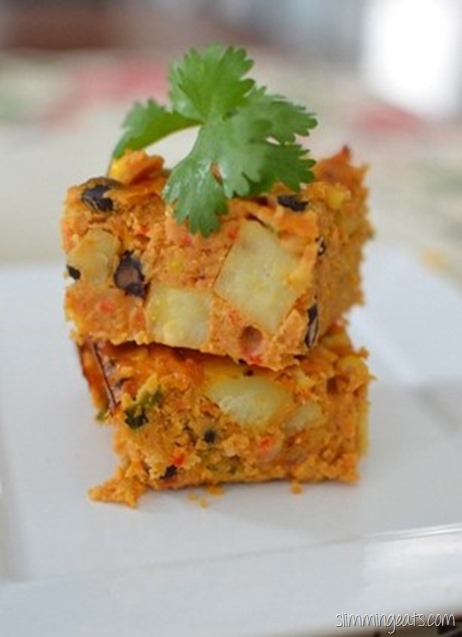 Slimming Eats Mexican Lentil Bake - Gluten Free, Dairy Free, Vegetarian, Slimming Eats and Weight Watchers friendly