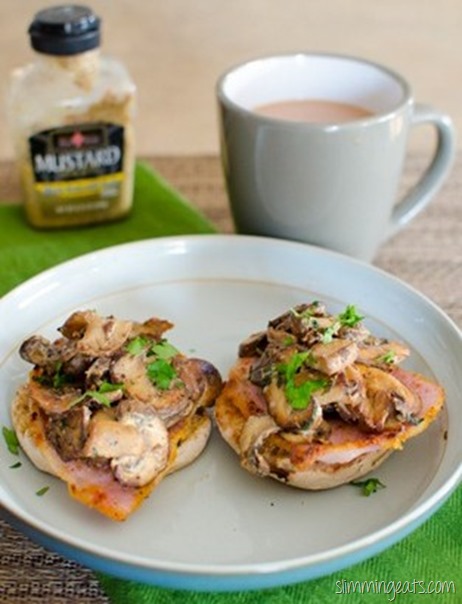 Slimming Eats Garlic Mushrooms with Bacon - Slimmng World (SP) and Weight Watchers friendly