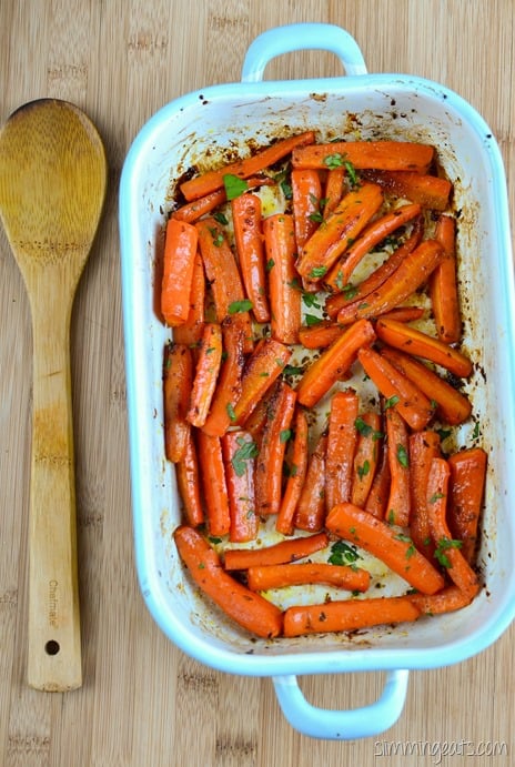 Slimming Eats Maple Glazed Carrots - gluten free, dairy free, vegetarian,  Slimming Eats and Weight Watchers friendly 