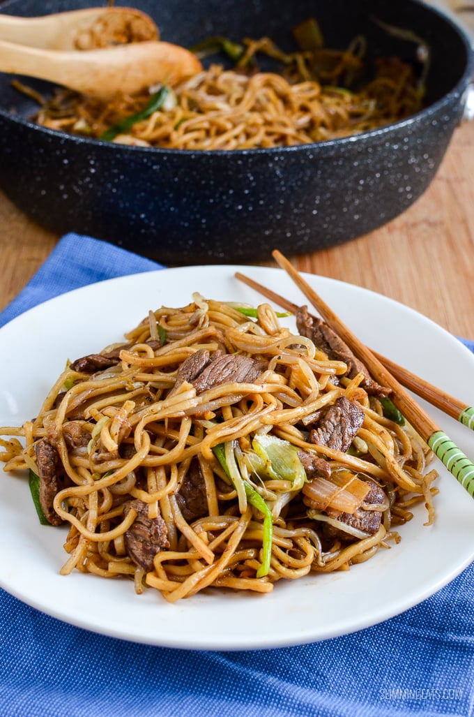 Slimming Eats Low Syn Beef Chow Mein - dairy free, Slimming and Weight Watchers friendly