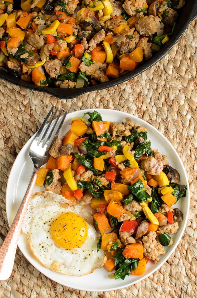 Slimming Eats Breakfast Hash - gluten free, dairy free, paleo, vegetarian, Whole30,  Slimming Eats and Weight Watchers friendly