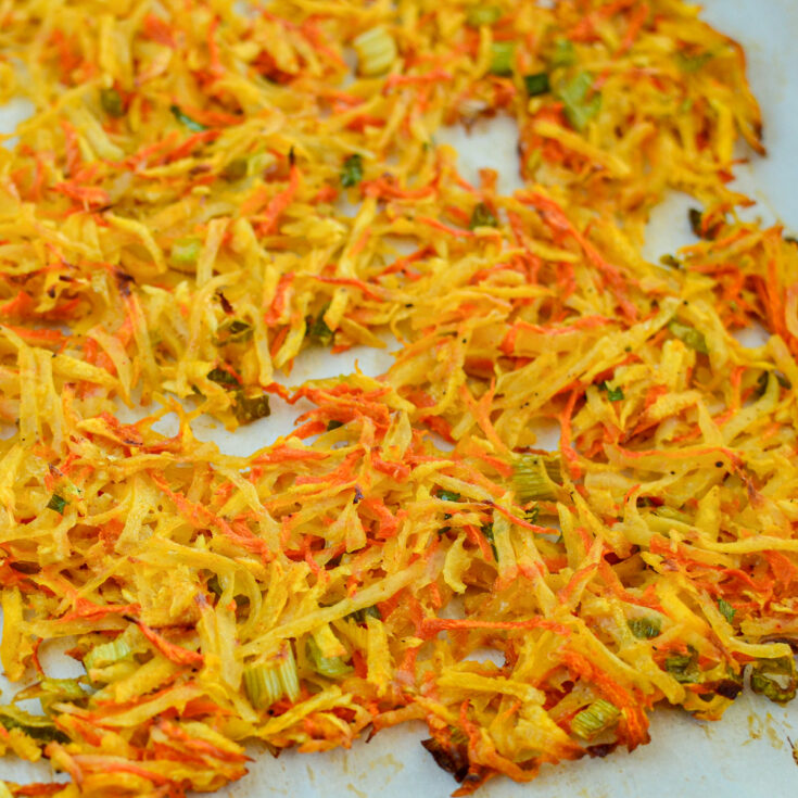 Sheet Pan Carrot, Parsnip and Potato Hash