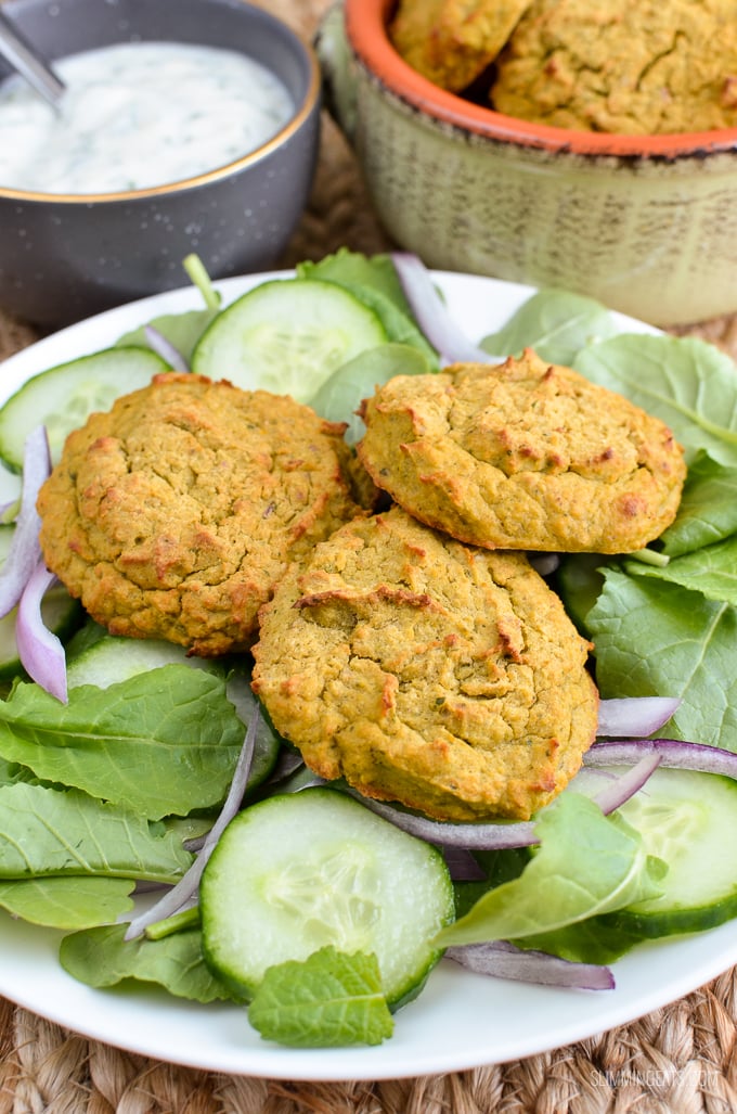 Slimming Eats Oven Baked Falafel - Gluten Free, Dairy Free, Vegetarian, Slimming Eats and Weight Watchers friendly