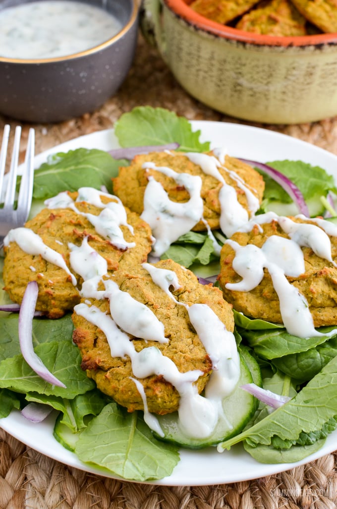 Slimming Eats Oven Baked Falafel - Gluten Free, Dairy Free, Vegetarian, Slimming Eats and Weight Watchers friendly