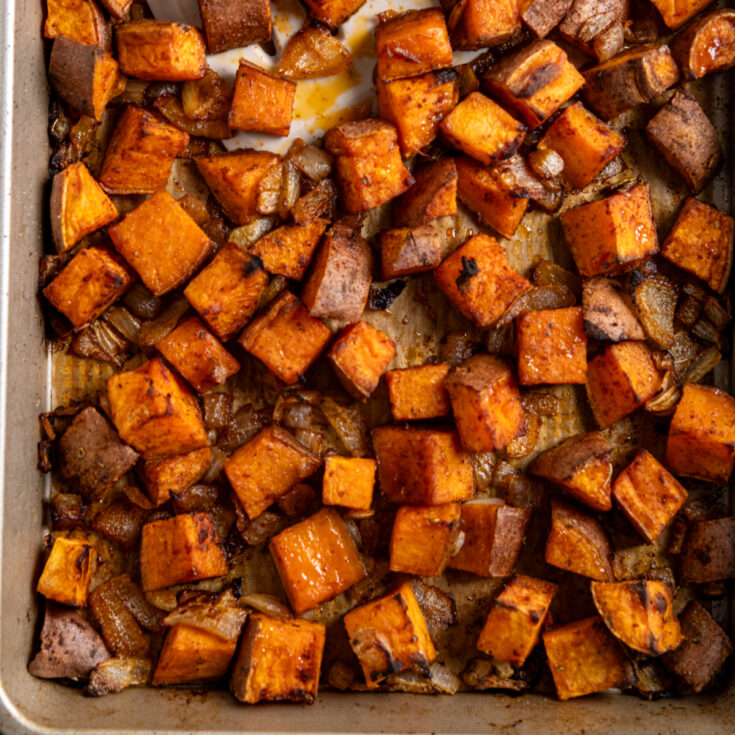 Sheet Pan Sweet Potato Hash