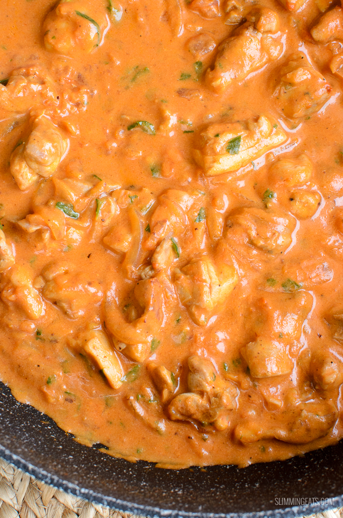 Low Syn Creamy Chicken and Tomatoes - gluten free, Slimming World and Weight Watchers friendly