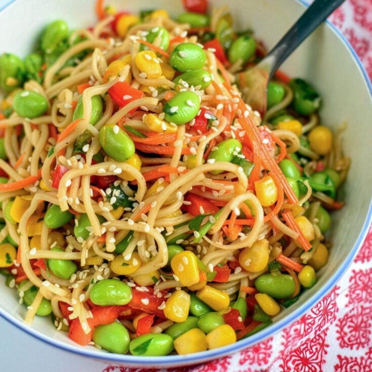 Edamame Noodle Salad Bowl