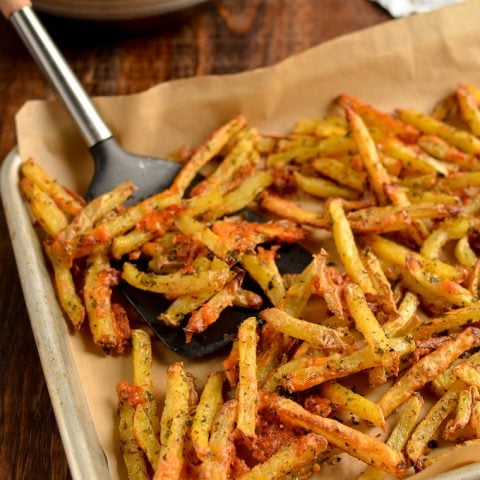 Garlic Parmesan Fries with Ranch Dressing