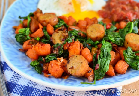 Slimming Eats Actifry Breakfast Hash - gluten free, dairy free, paleo, Whole30, Slimming Eats and Weight Watchers friendly